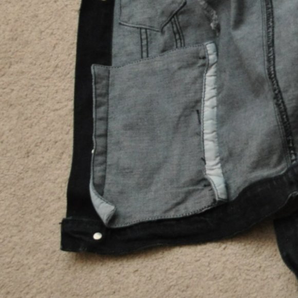 Kleep Biggie Smalls Bowie Warhol Dark Denim Jean Jacket Sz S - Picture 10 of 15